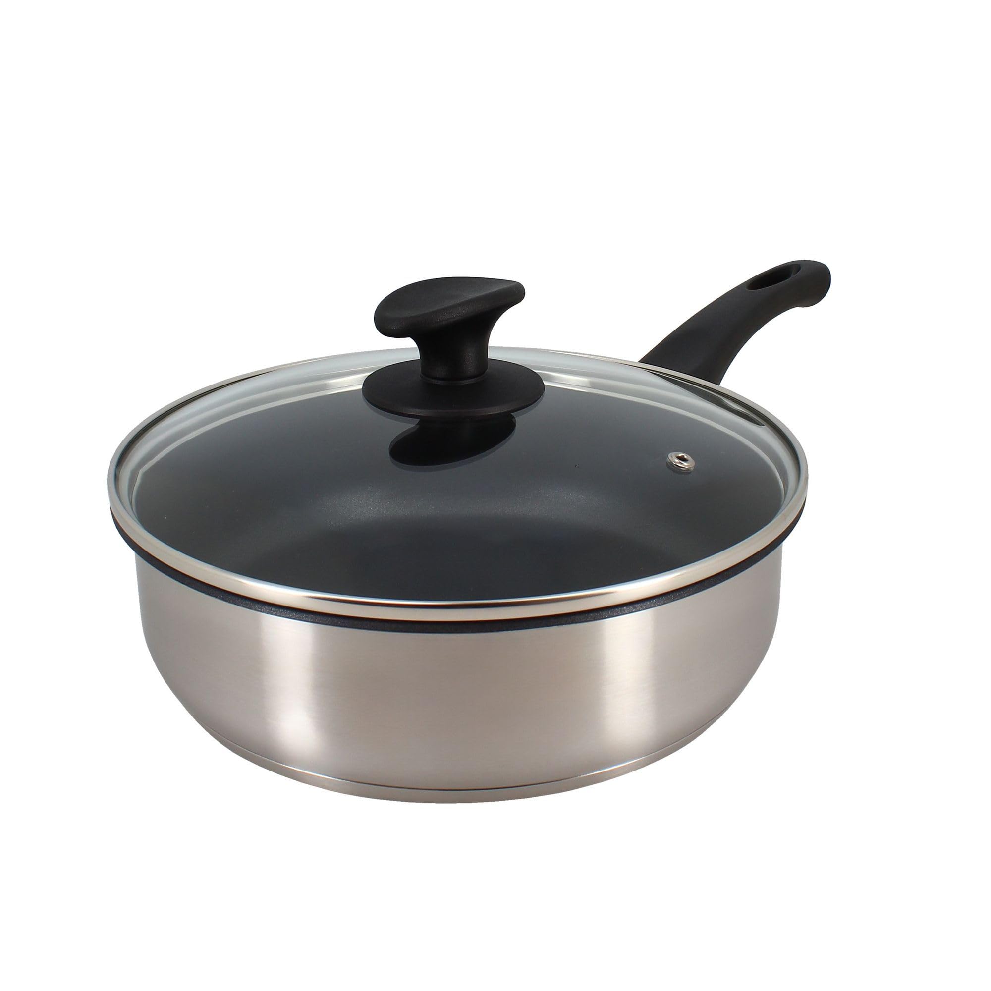 MENASTYL First 24cm, sauteuse en acier inoxydable, couvercle inclus
