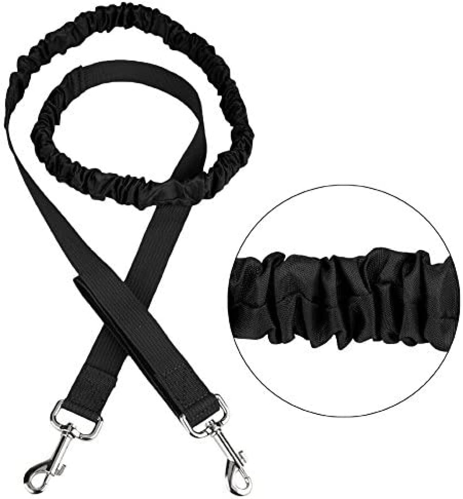 Laisse pour Chien, Laisse de Course Mains Libres pour Chien de Taille Moyenne et Petite, Ceinture de Marche, Bande réfléchissante avec 2 Pochettes