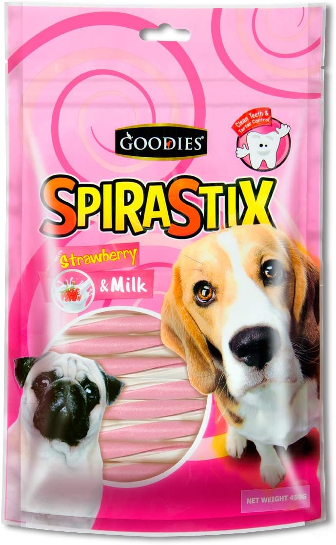 Goodies Strawberry and Milk Spirastix, 450 g
