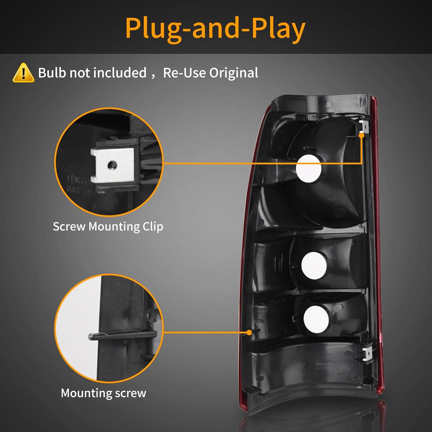 Tail Light Assembly Compatible with 1999-2002 Chevy Silverado 1500 2500/1999-2006 GMC Sierra 1500 2500 Taillights Rear Brake Lamps OE Replacement without Bulbs and Harness