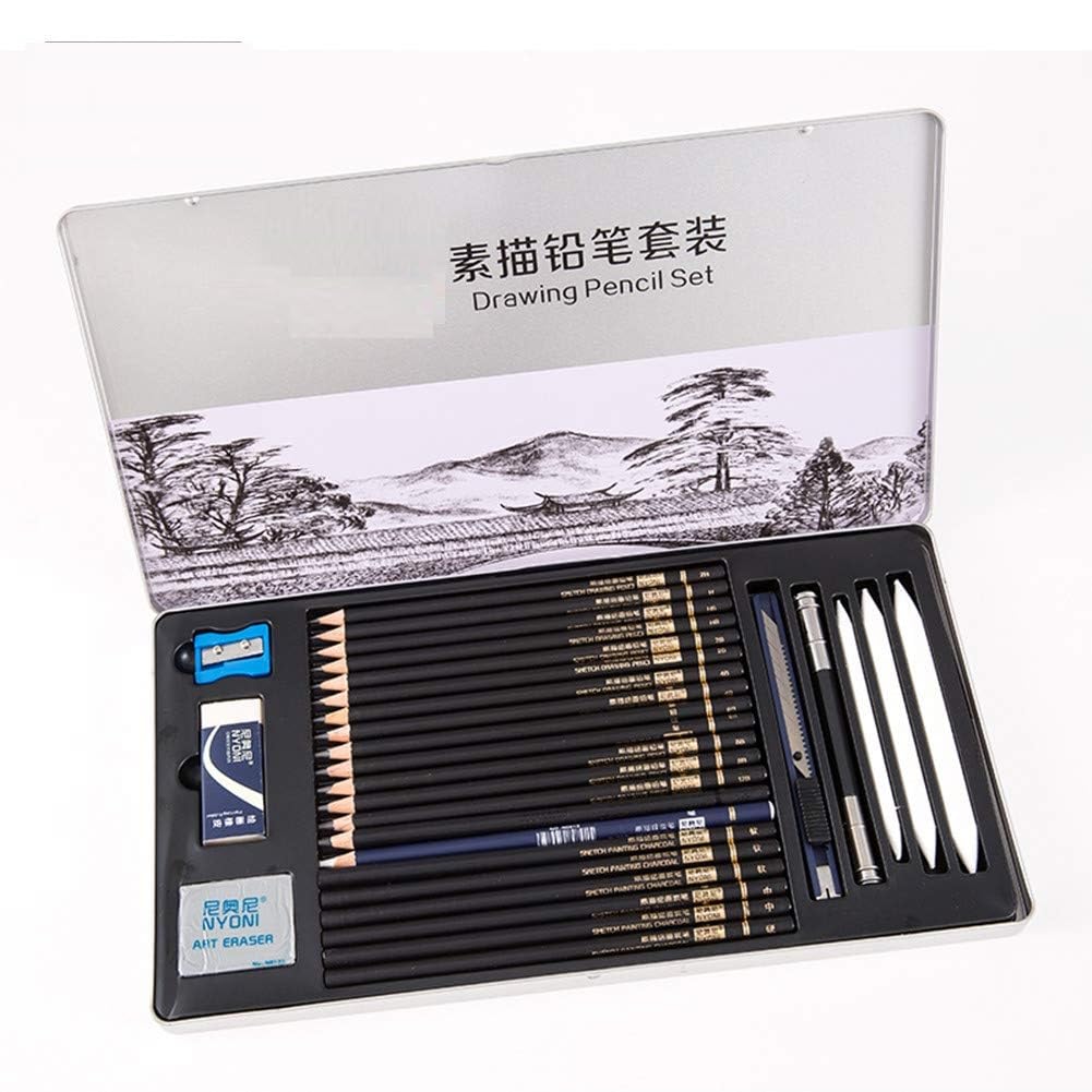 SAMVARDHAN Professional Sketching & Drawing Art Tool Kit - Drawing Pencils, Graphite Pencil Set, Art Pencils, Shading Pencils Set of 29 Pcs