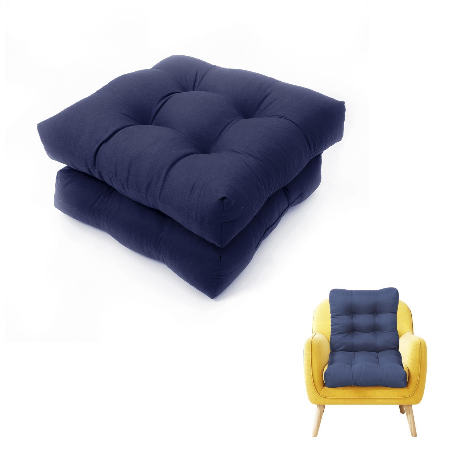 Coussins de chaise d'extérieur à deux liens lot de 2 coussins carrés pour mobilier de jardin