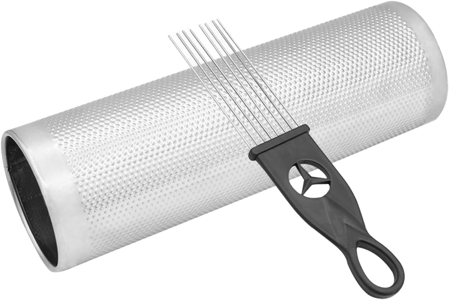 Aluminum Percussion Guiro Shaker, Musical Instrument for Children Early Education, Durable Metal Guiro with Scraping Brush, Lightweight Handle Design for Solo Performance and Ensem