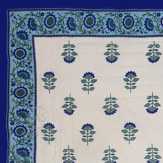 Image of EMIOUR 400 TC Pure Cotton Soft Jaipuri AC Quilt /Razai /Rajai Floral Print,Jaipuri razai Double Bed for Winter Printed (Multicolor, Double Bed, 90 x 105 inch) (Design 4, Single Bed)