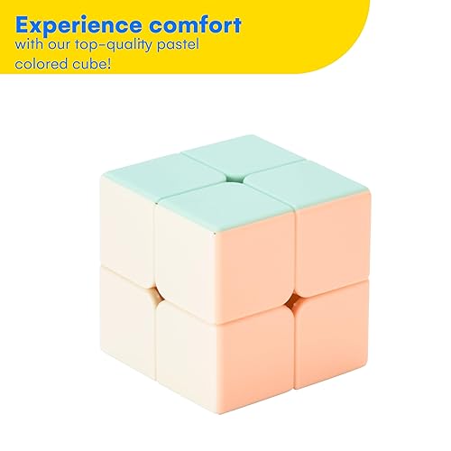 Miniatura 2 de MisterM Speed Magix - Rompecabezas de cubo mágico de 2 pulgadas, juguetes de cubo mágico de 2 x 2 para cubos, juego educativo para niños y adultos,