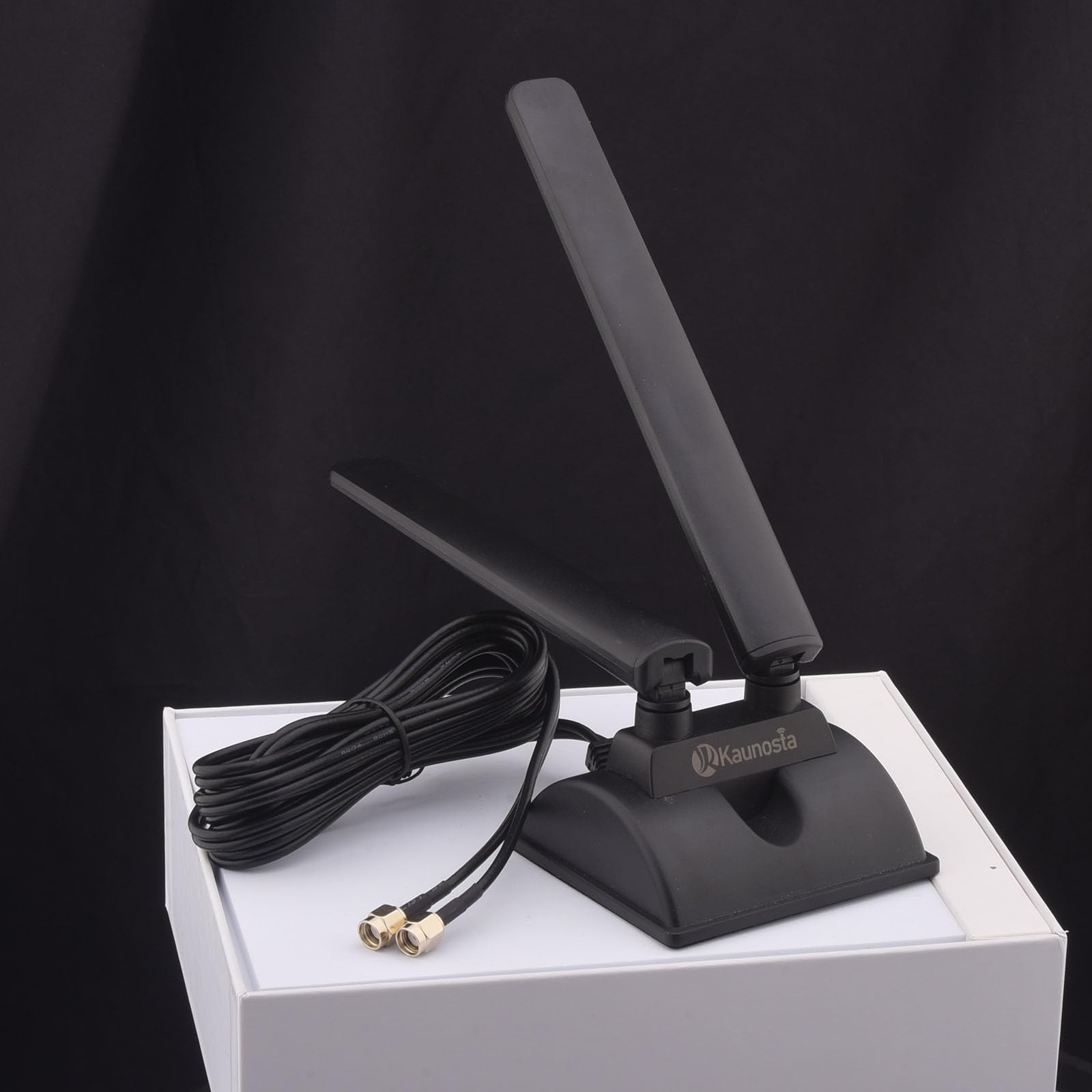 Antenne WiFi 6E tri-bande 2,4 GHz 5 GHz 6 GHz RP-SMA Base magnétique pour ordinateur de bureau, carte mère, ordinateur PCI-E 6E, carte Bluetooth, adaptateur WiFi USB, routeur sans fil