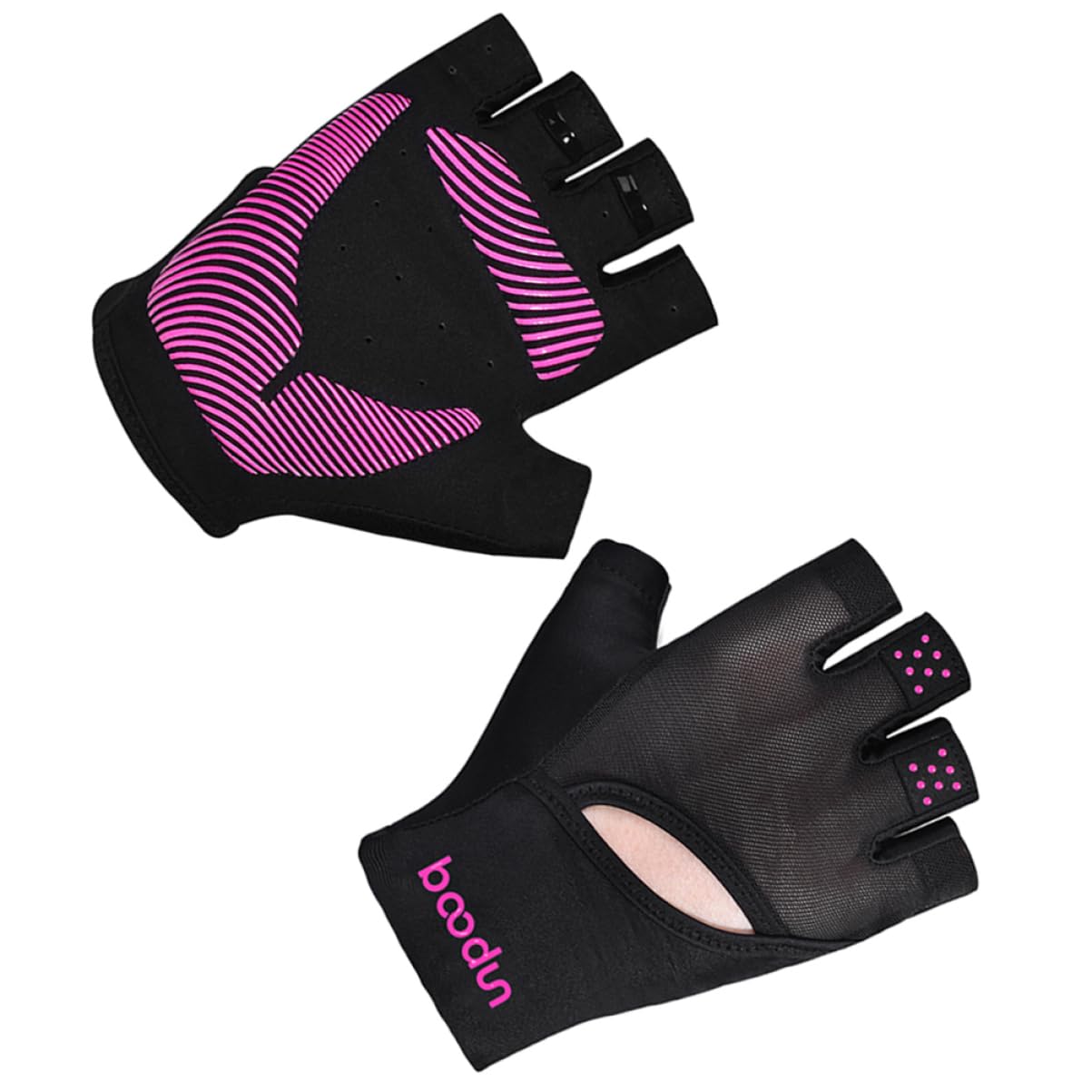 INOOMP 2pièces De Fitness Antidérapants Demi-Doigts pour Homme Et Femme Idéaux pour Yoga Le Cyclisme Noir Rose