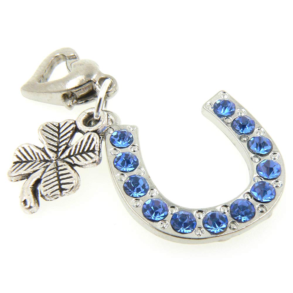 Occasions EmporiumFour Leaf Clover and Horseshoe Garter Charm - Gift Packaged