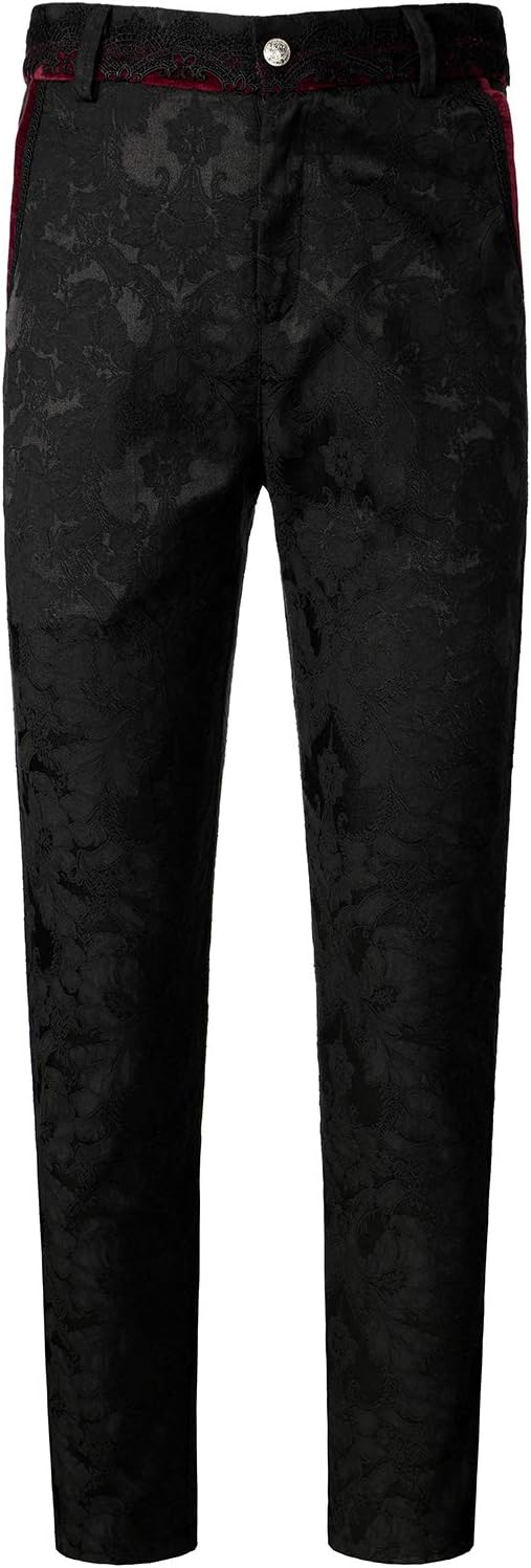 VATPAVE Mens Gothic Pants Cosplay Costume Trousers Steampunk Victorian Pants