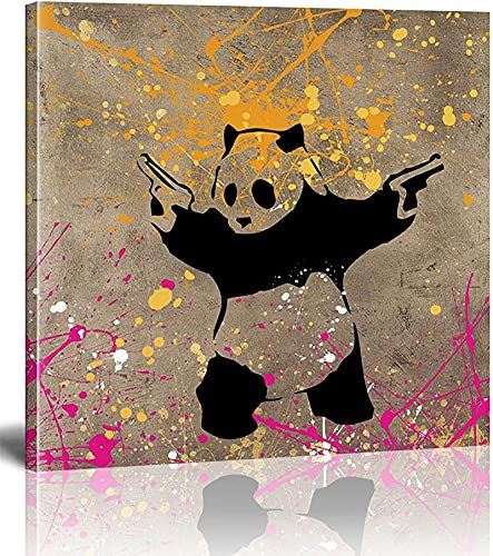 Banksy pictures canvas - Panda with Gun Cover