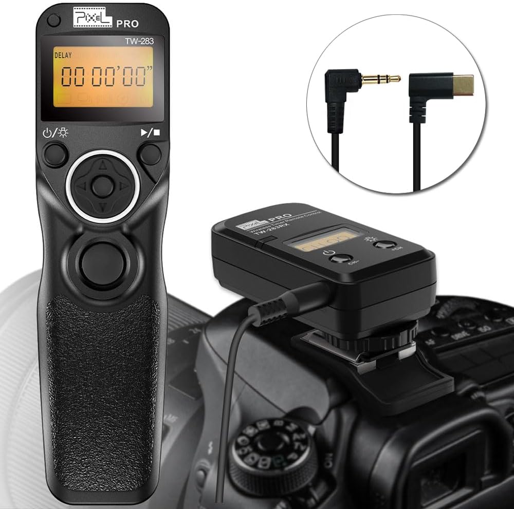 Pixel TW-283 C2 Wireless Shutter Remote, Camera Remote Control Shutter Release Cable Compatible for Sony A7R6 A7C2 A6700 A7M5 ZV-E1 ZV-E10II