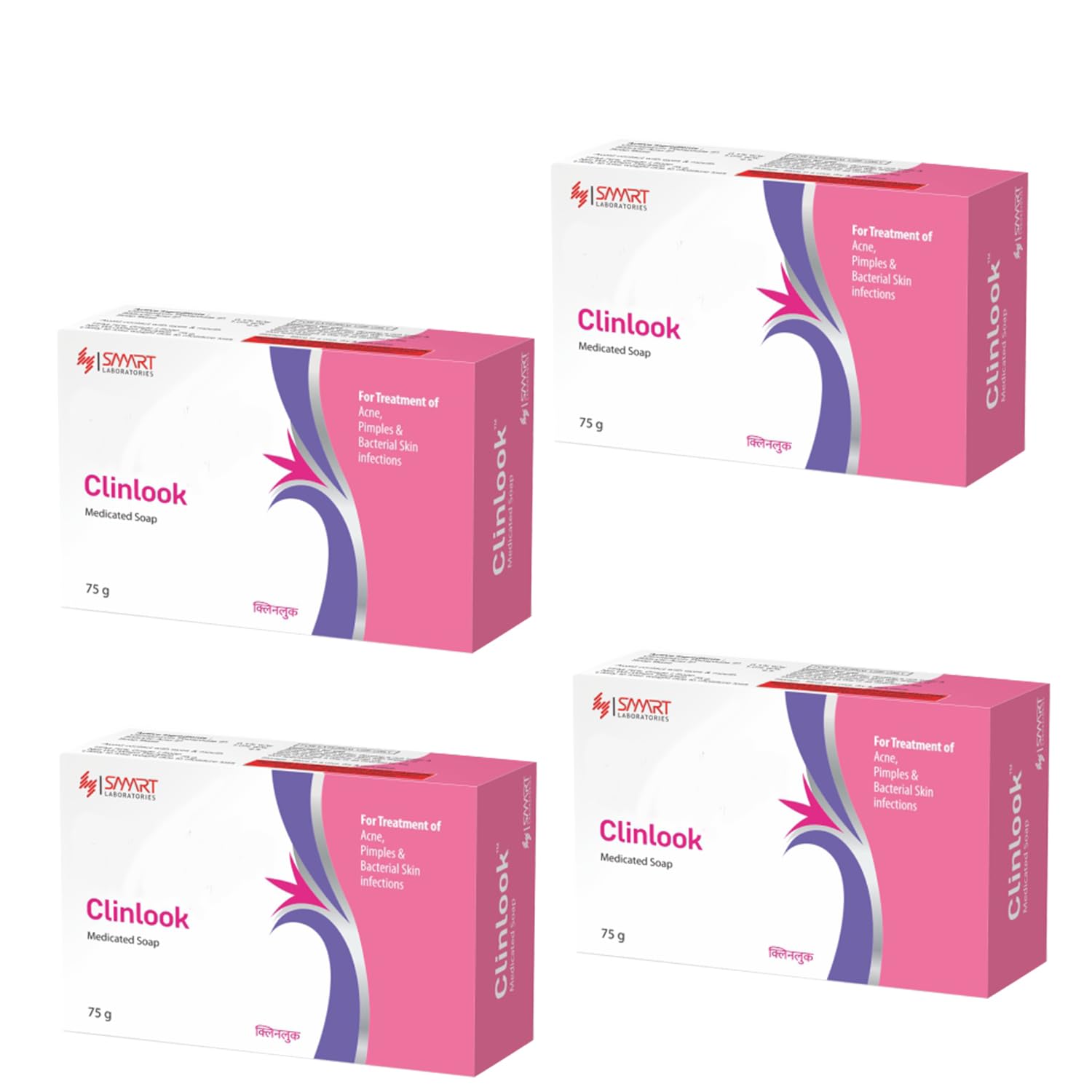 NEW CLINLOOK ACNE SOAP FOR SKIN CLEANSING PACK OF - 4