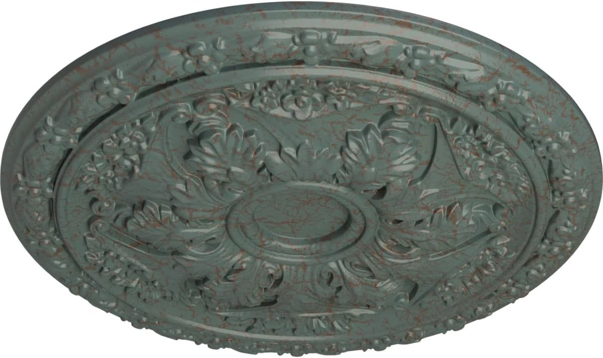 Ekena Millwork CM20BLCBC Baile Ceiling Medallion fits Canopies up to 3 1/4, Cloud Burst Crackle