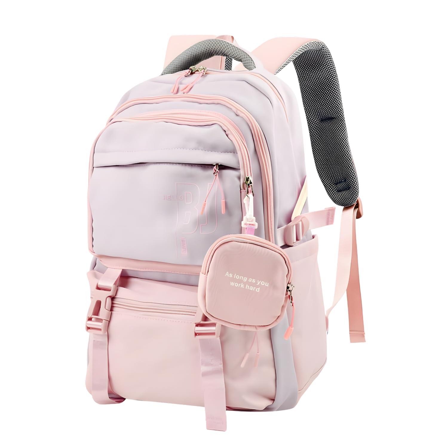 Fancy School Bags for Women with Adjustable Straps, Zip Closure - 18inch Stylish College Bag For Girls Boys - Multi Pocket Backpack For College Girls-image-9