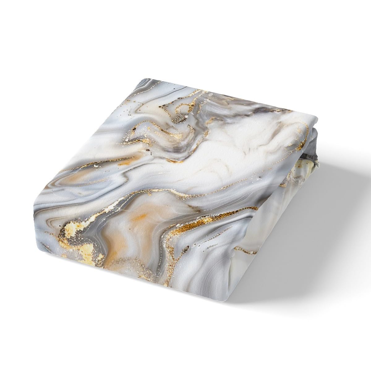 Juego de ropa de cama de mármol gris dorado para niños y adultos, funda de edredón de textura geométrica abstracta de mármol con textura grieta de ladrillo y lino con 2 fundas de almohada de doble ta
