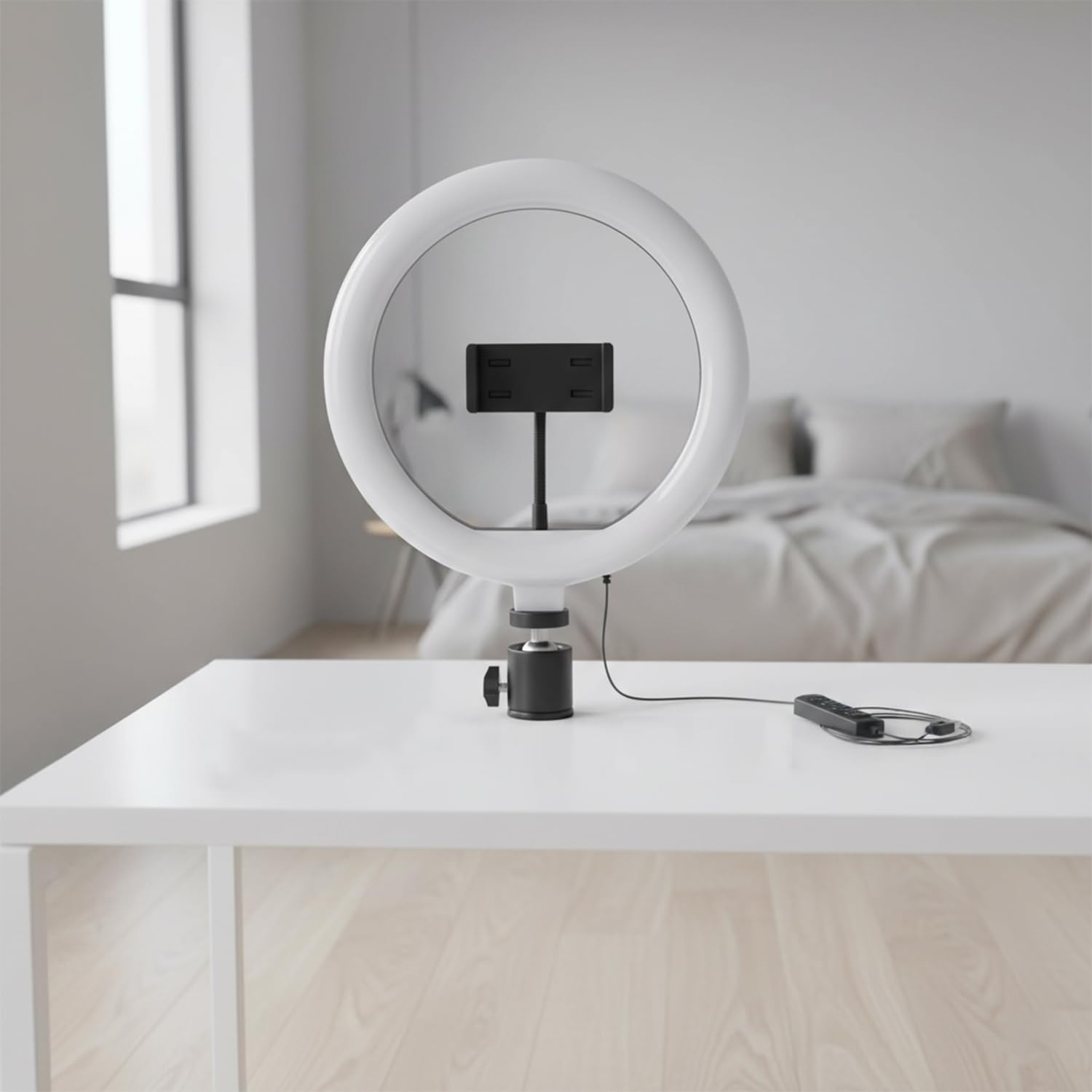 Amazon Basics 10-inch Ring Light | 3 Color Modes | 10 Brightness Settings | Compatible with All Smart Phones | Suitable for Vlogging, YouTube Videos, Photoshoots, Live Streaming & More-picture-23