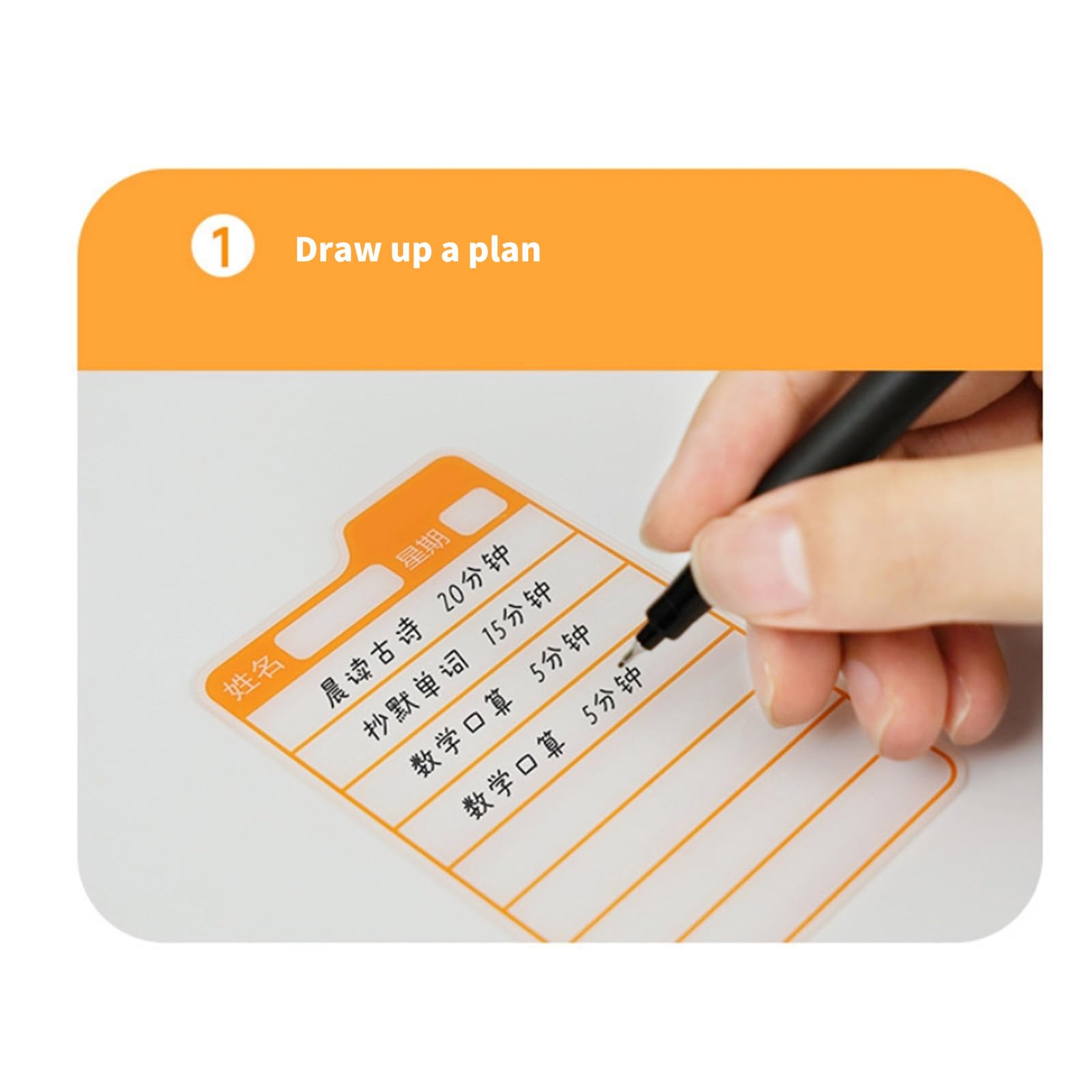 Dispositivo monitoraggio del in plastica per allenamenti cucina Timer da cucina con scheda pianificazione Pianificatore pianificazione gestione del