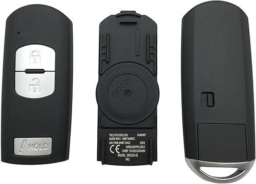 Miniatura 4 de Funda de repuesto para llavero inteligente sin llave para Mazda 3 CX-3 CX-5 WAZSKE13D01 662F-SKE13D01 662F-SKE13D01 (3 botones)