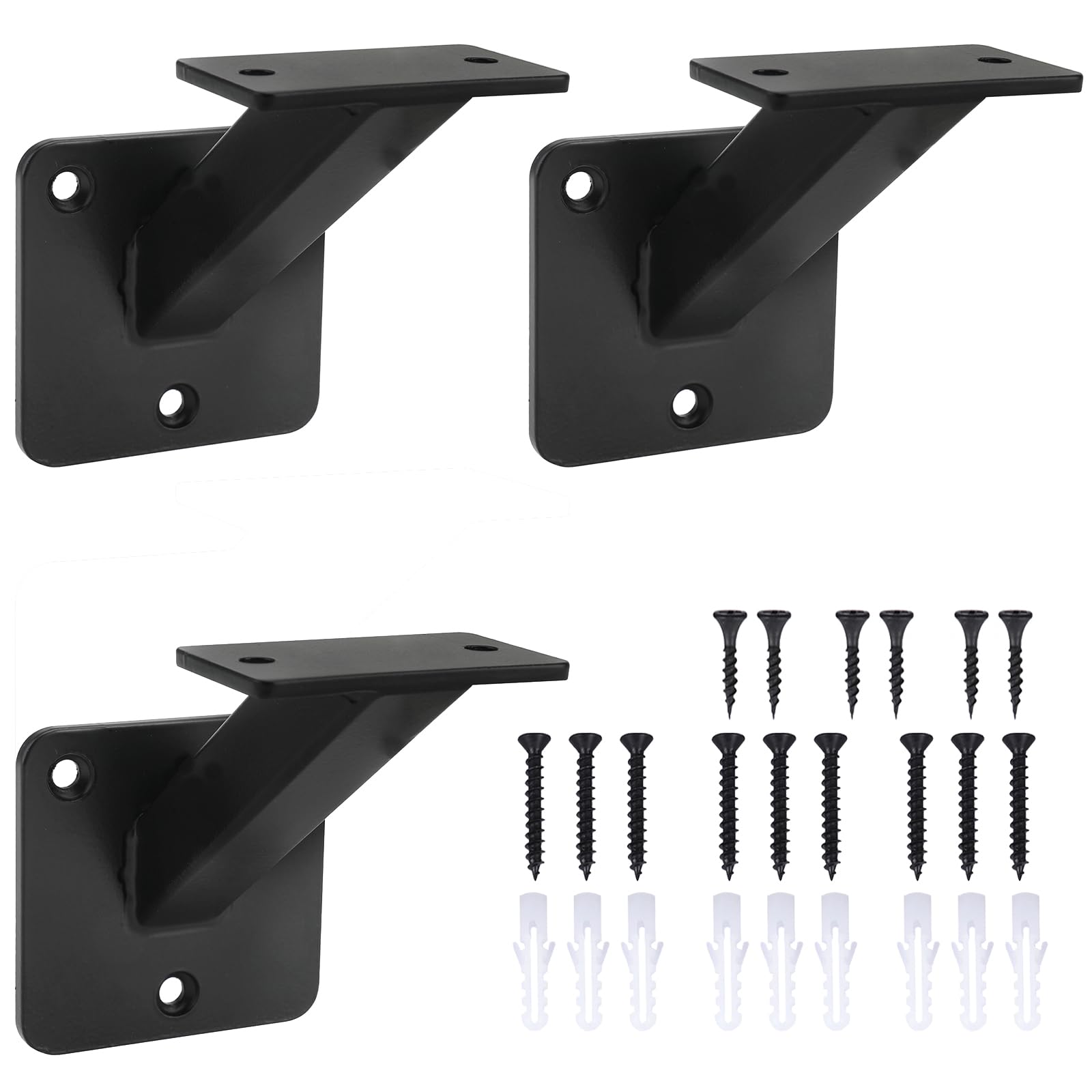 Support For Metal Railing Wood Flat Square Railing Support Hardware RealPlus Heavy Duty Handrail ...