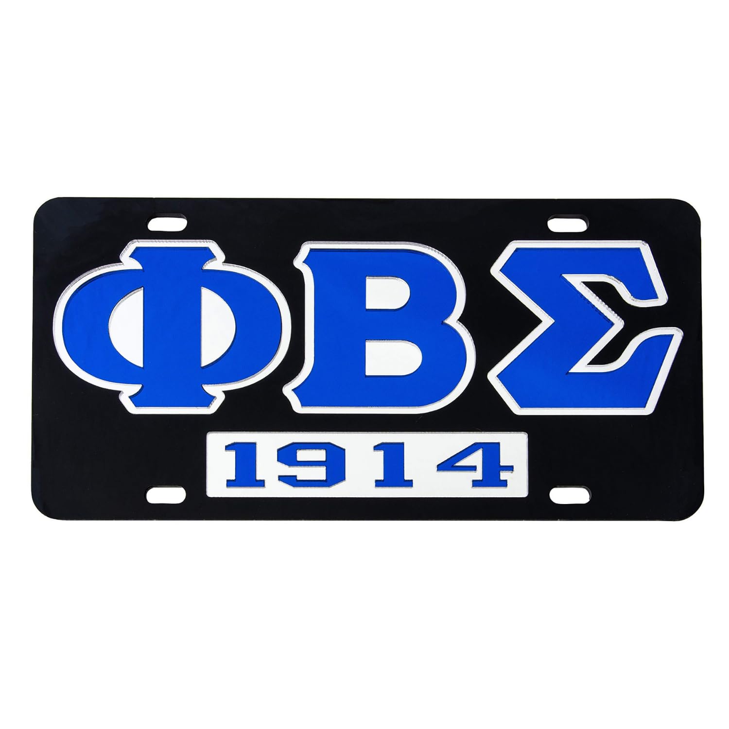Desert Cactus Phi Beta Sigma Accessories Sigmas Decorative Metal Car Tag for Front and Back of Vehicle (Car - 7309)