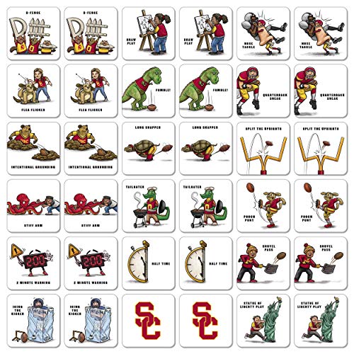 Image of YouTheFan NCAA Officially-Licensed Memory Match Game - Humorous, Team-Specific, Original Hand-Drawn Artwork, Fun for the Whole Family, for Fans Young and Old