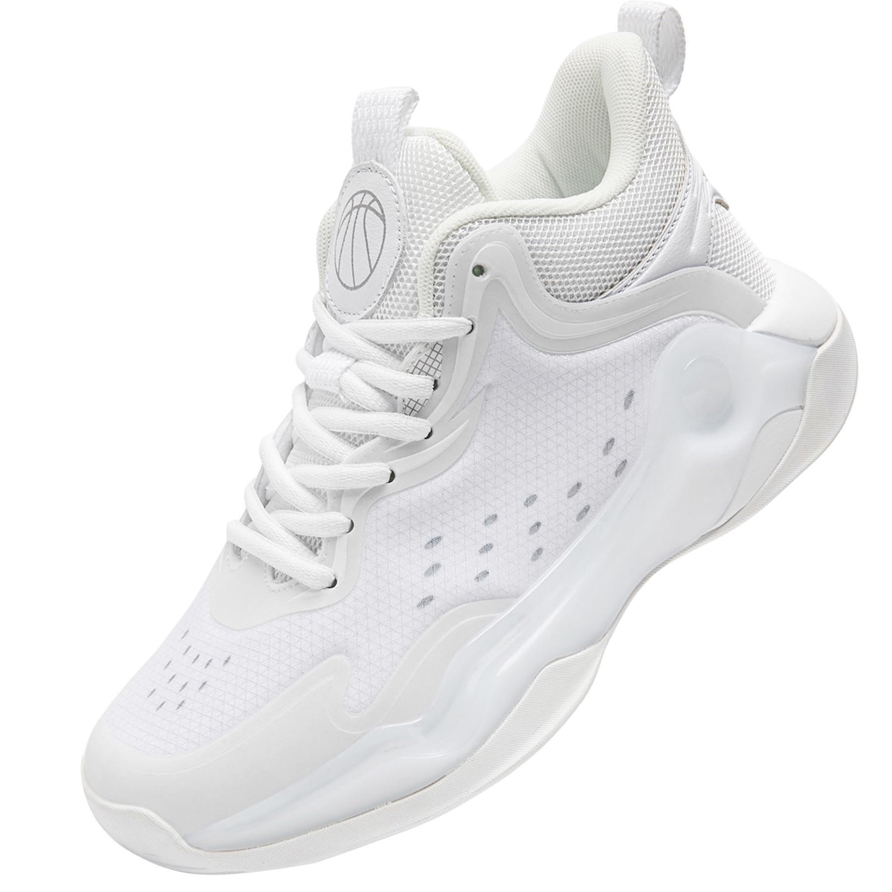 Beita Basketball Shoes for Women High Upper Volleyball Shoes Fashion Sneakers Breathable Sports Shoes Anti Slip 6.5 White