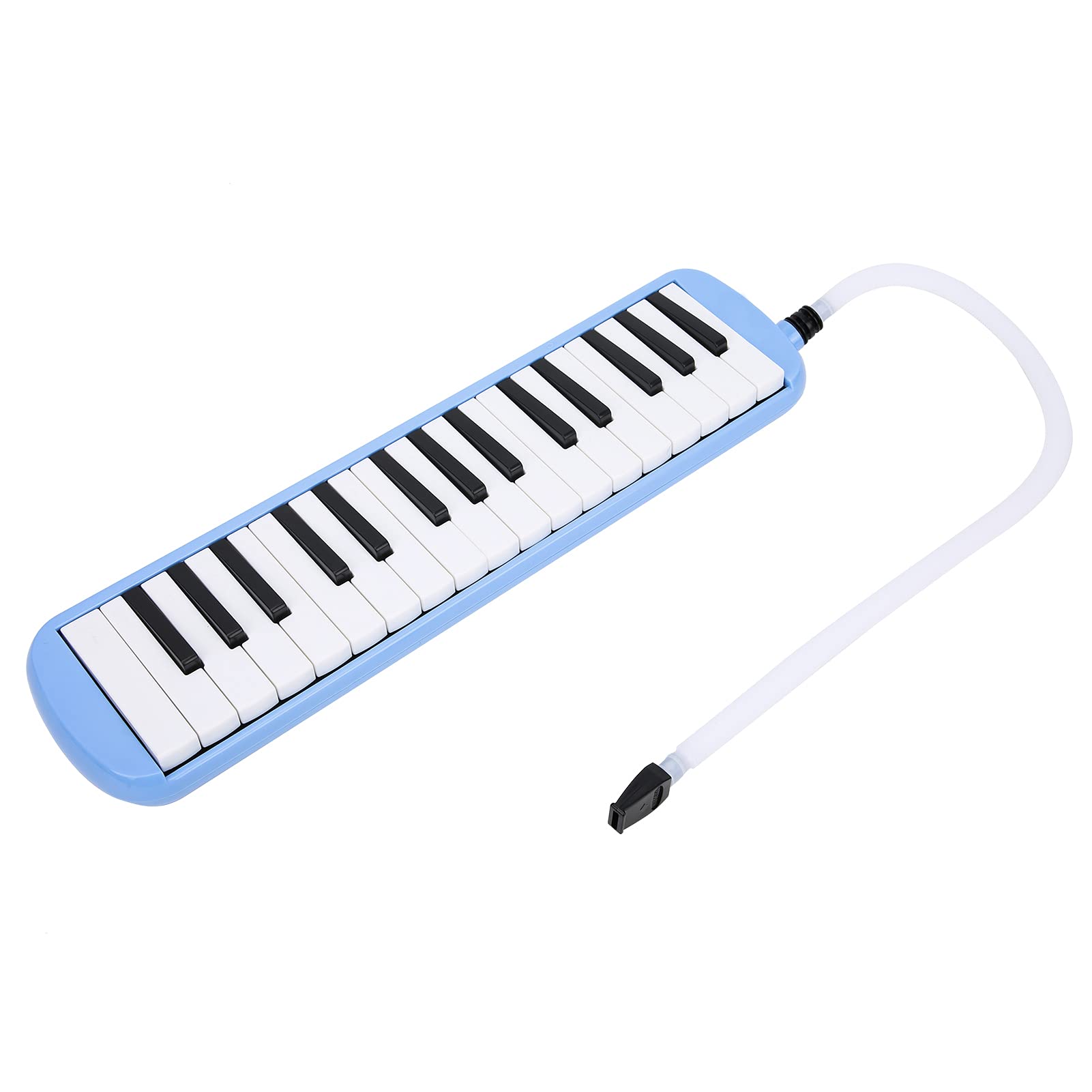 Mélodica à 32 touches en ABS, instrument à vent, mélodica pour débutants, kit d’apprentissage musical avec tuyau de souffle et embouchure, touches noires et blanches, idéal pour