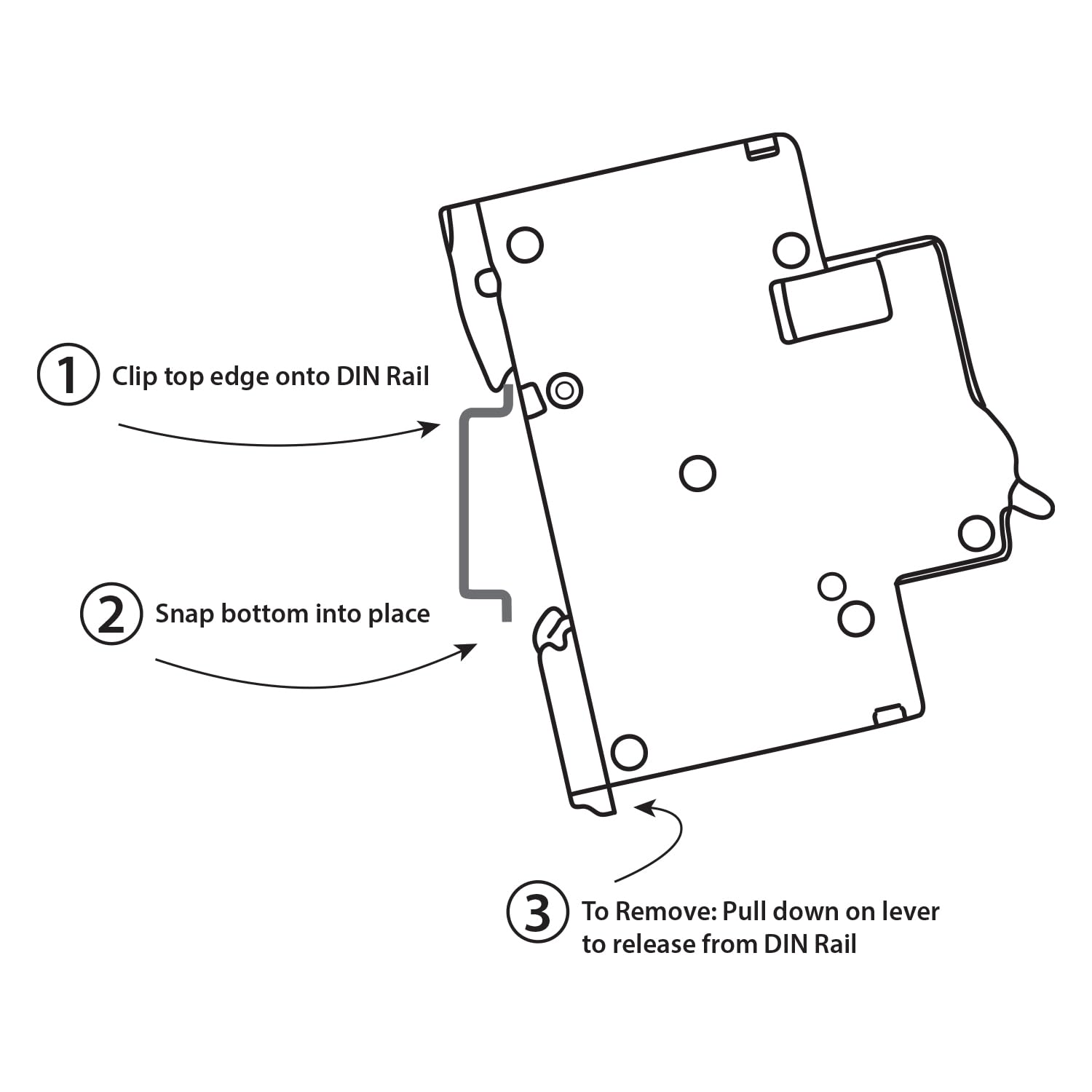 2A, 120V AC, 1 Pole, DIN Rail Mount Miniature Circuit Breaker, Trip Curve: C, UL489