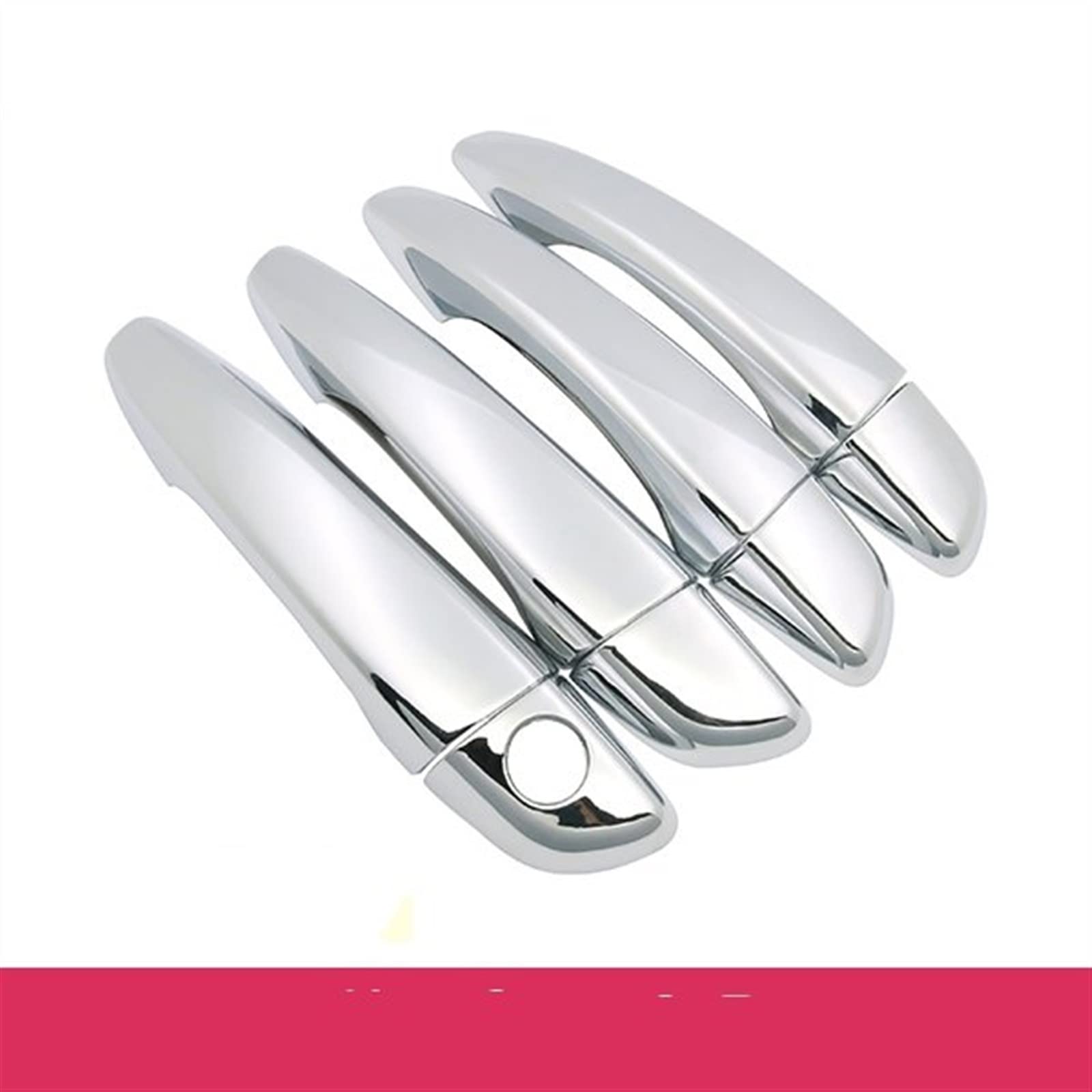 QWQTHGS Car Exterior Door Handle Cap for Peugeot 3008 MK2 2017~2019 Chrome Exterior Door Handle Cover Car Accessories Stickers Trim Set 2nd Gen 2018(Handle No Keyless)