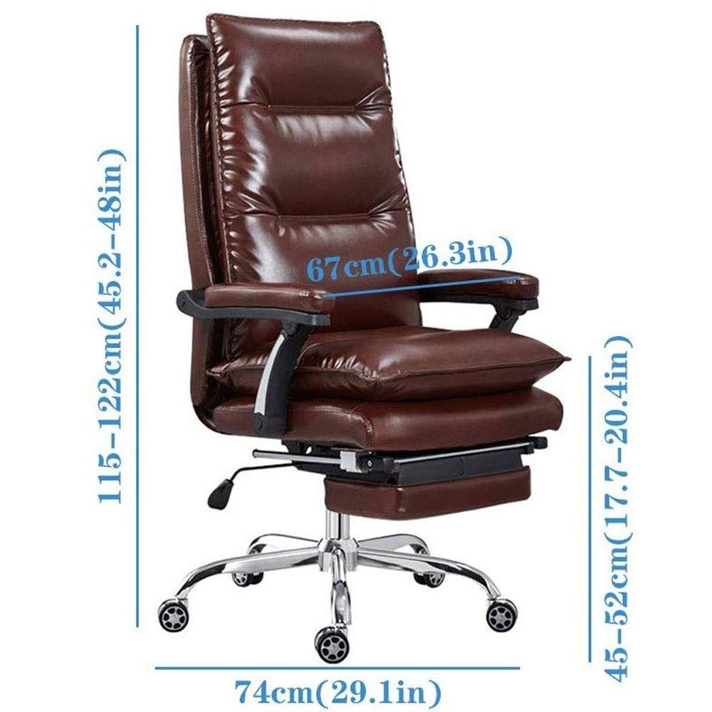 Ergonomiczny Fotel Biurowy, Obrotowy Fotel Z Regulowanym Kątem Nachylenia, Z Podparciem Nóg I Odcinka Lędźwiowego, Podłokietnikami O Grubym Wypełnieniu, Z Wysok