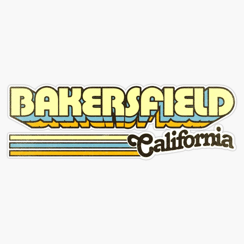 Bakersfield, Ca | City Stripes Vinyl Waterproof Sticker Decal Car Laptop Wall Window Bumper Sticker 5"