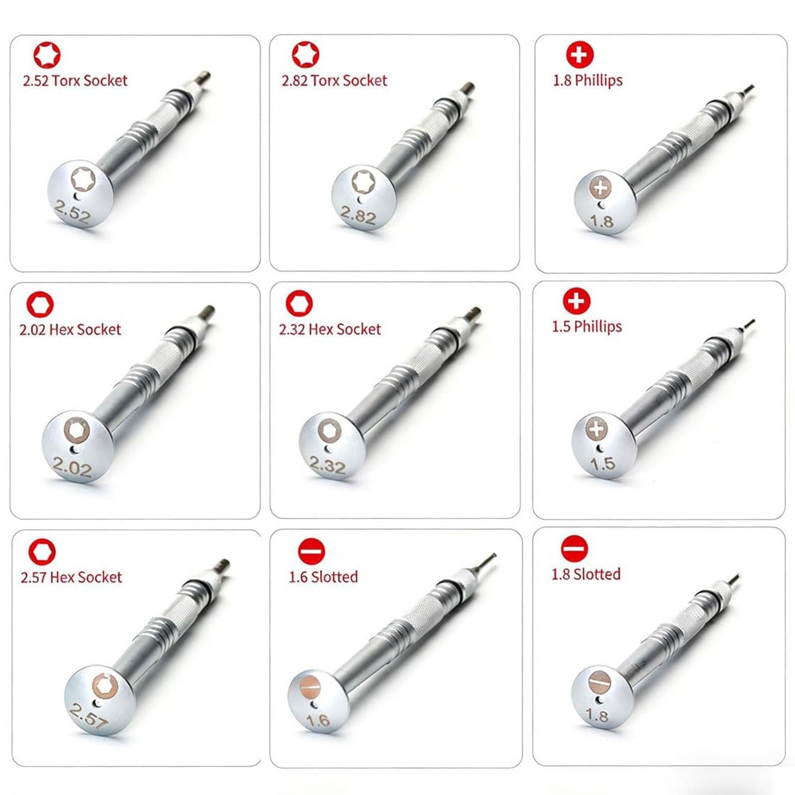 18-teiliges Brillenreparaturset aus Edelstahl for optische Brillen mit
