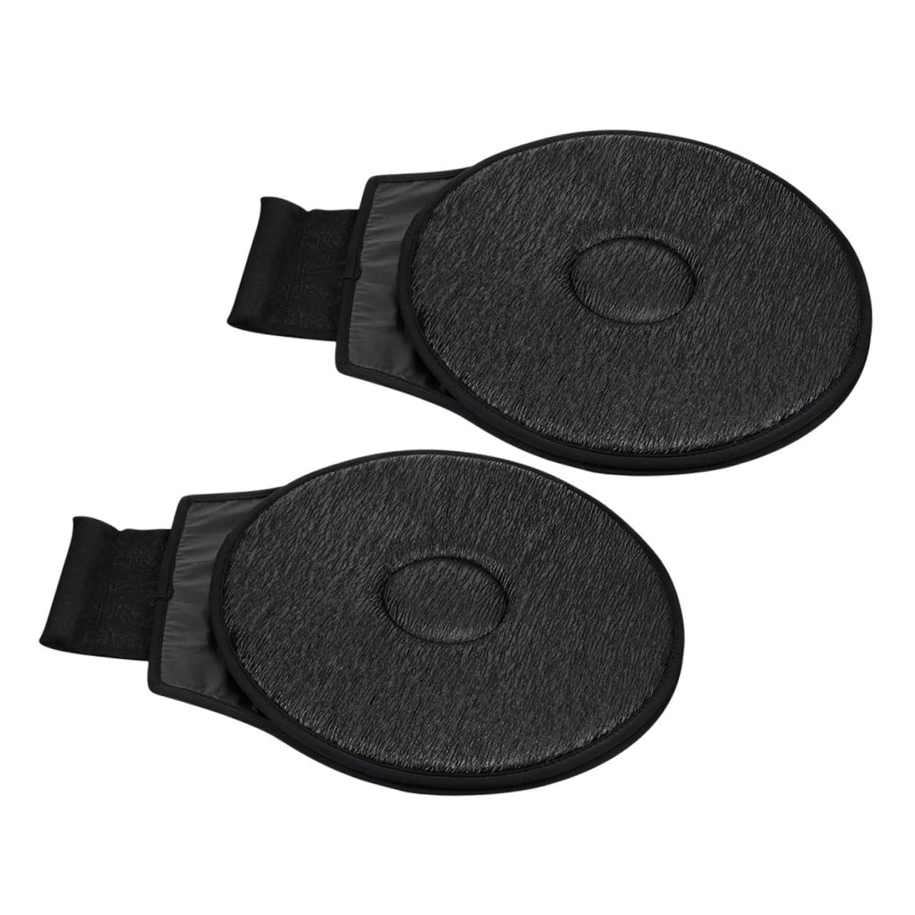 2 Cojines Giratorios para Asiento de Coche, Negro, Tejido