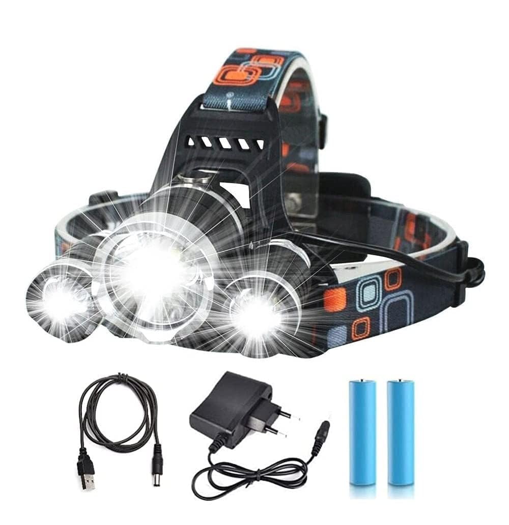 LED Head Lamp Flashlight Torch with Adjustable Head Strap and Rechargeable Battery, Bright Headlamp for Camping, Trekking, Hiking, Caving, Running, Reading and Outdoor Activities-image-21