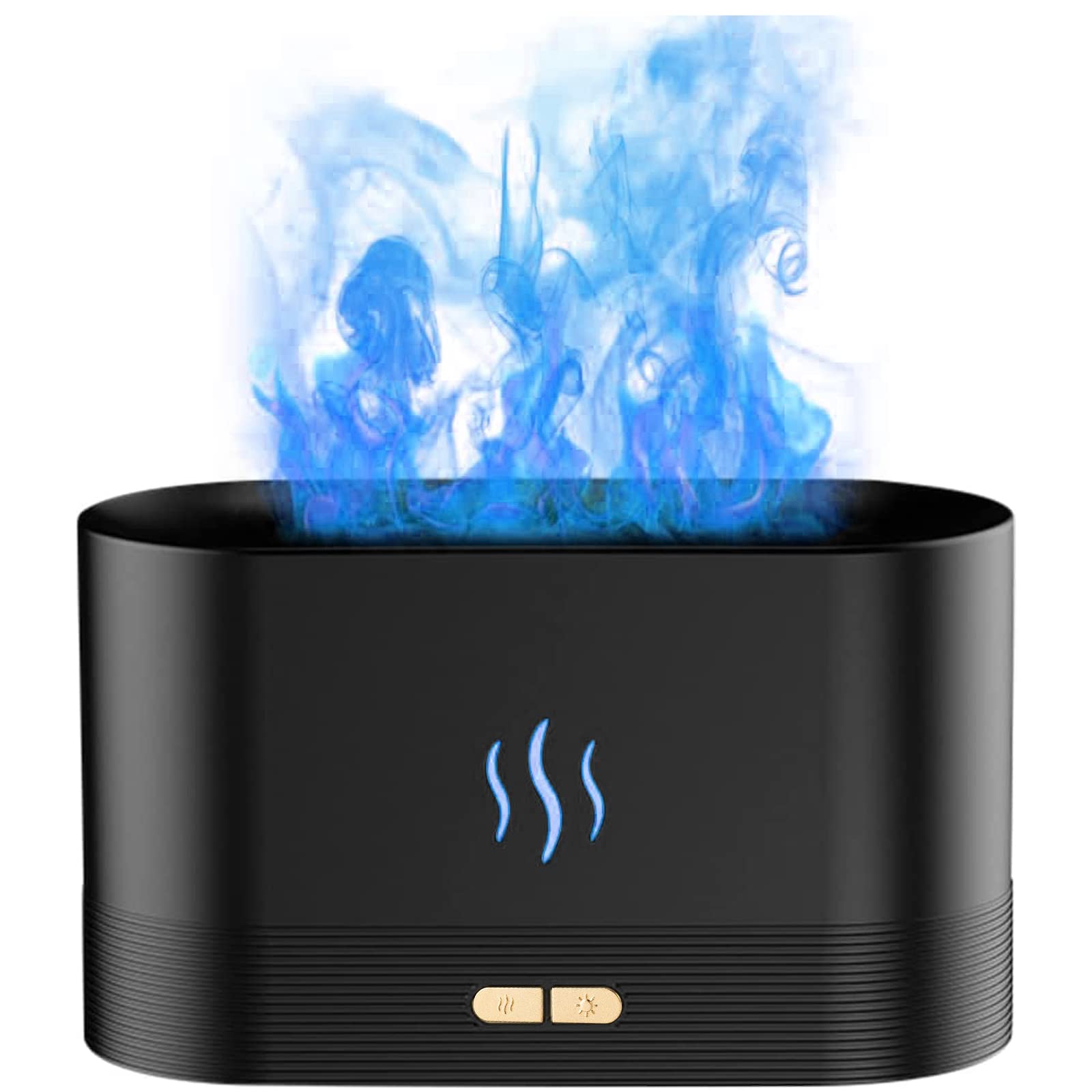 Flame Aroma Diffuser, 250ml Essential Oil Diffuser with 7 LED Color Lights, Aromatherapy Diffuser USB Ultrasonic Aroma Diffuser Humidifier with Waterless Auto-Off Protection for Bedroom, Living Room