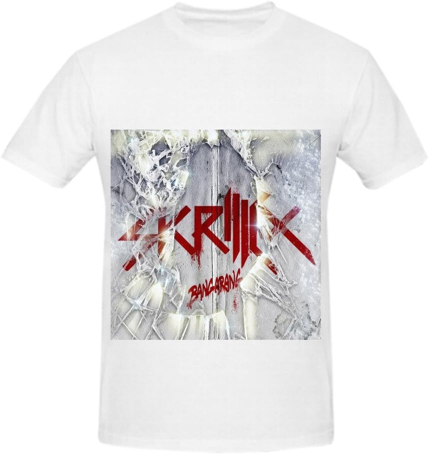 Skrillex Bangarang Men Crew Neck Design Shirts White