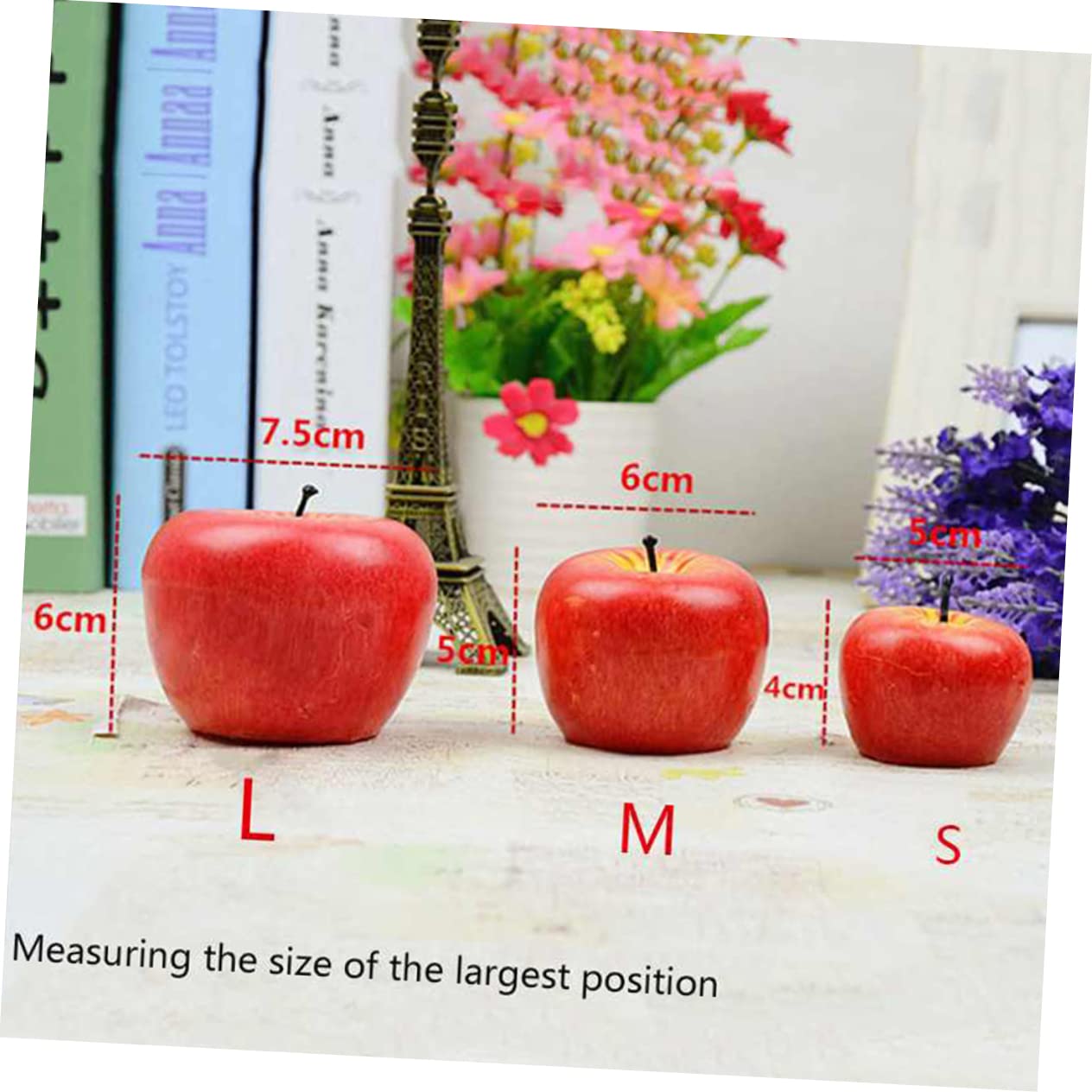 GARVALON 5pcs Christmas Artificial Candles Simulation Fruit Candles with Box for Party Decorations