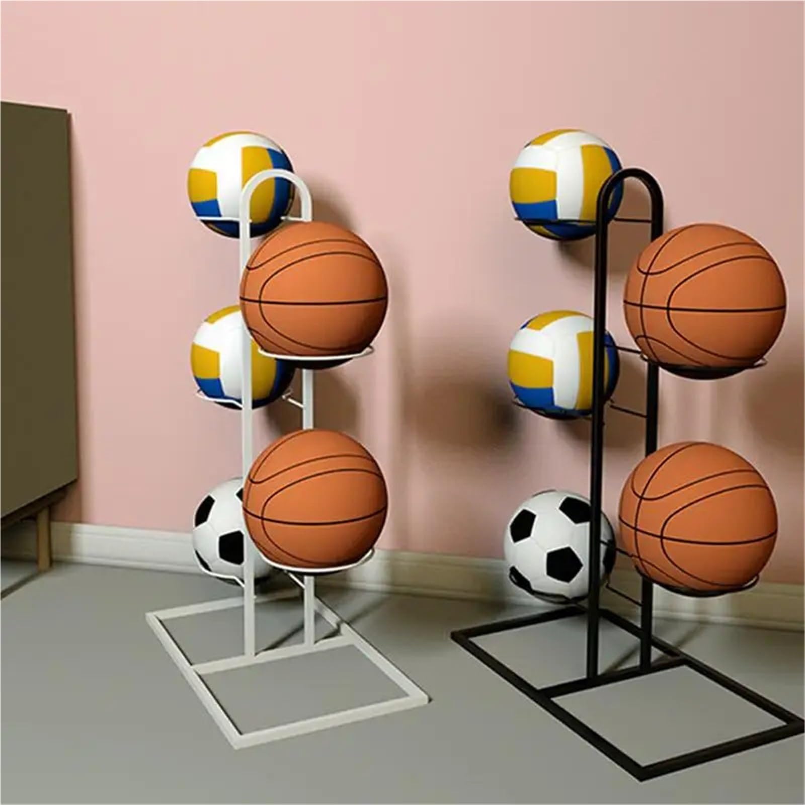 Multilayer Basketballkorb-Unterstützung, Indoor-Sportballhalter für Volleyball & Kinder, platzsparendes Design für Zuhause & Kindergarten