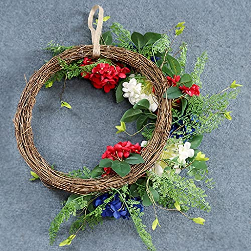 Mjwdp Hydrangea Front Door Wreath Artificial Flower Vintage Festival Supplies Spring Antique Wall Hanging Decorative Garland #TOP5