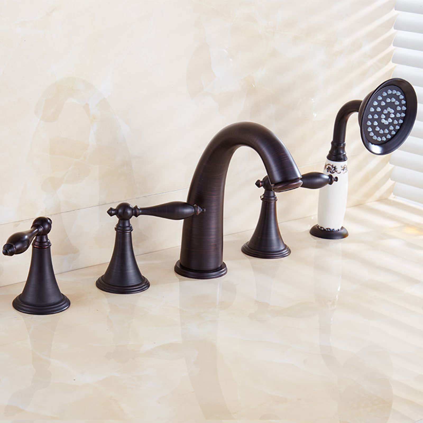 Mitigeur de douche pour baignoire eau chaude et froide ensemble 3 pièces
