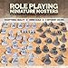Path Gaming 40 Miniature Monsters Fantasy Tabletop RPG Figures for Dungeons and Dragons, Pathfinder Roleplaying Games. 28MM Scaled Miniatures, 10 Unique Designs, Bulk Unpainted, Great for D&D/DND