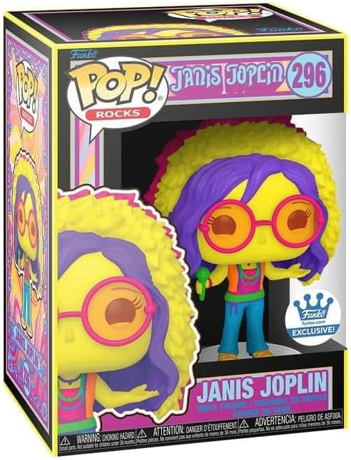 Funko Pop! Janis Joplin (Blacklight) Shop x Fun on The Run 2023 Exclusive - Image 2