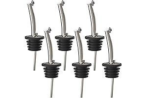 6 Pcs Stainless Steel Reusable Oil Bottle Spout Pourers