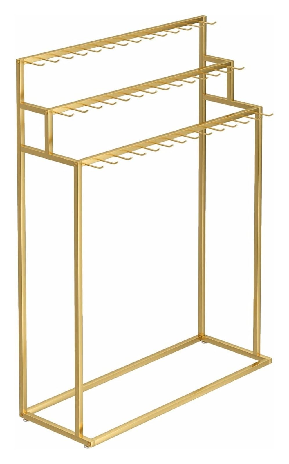 Kleiderstange, Kleiderständer, Gürtel-Ausstellungsständer, 3 Ebenen, Bodenständer, Metall-Gürtel-Aufbewahrungsregal, Business-Männer-Krawatten-Ausstellungsständer für Studio/Bekleidungsgeschäft,