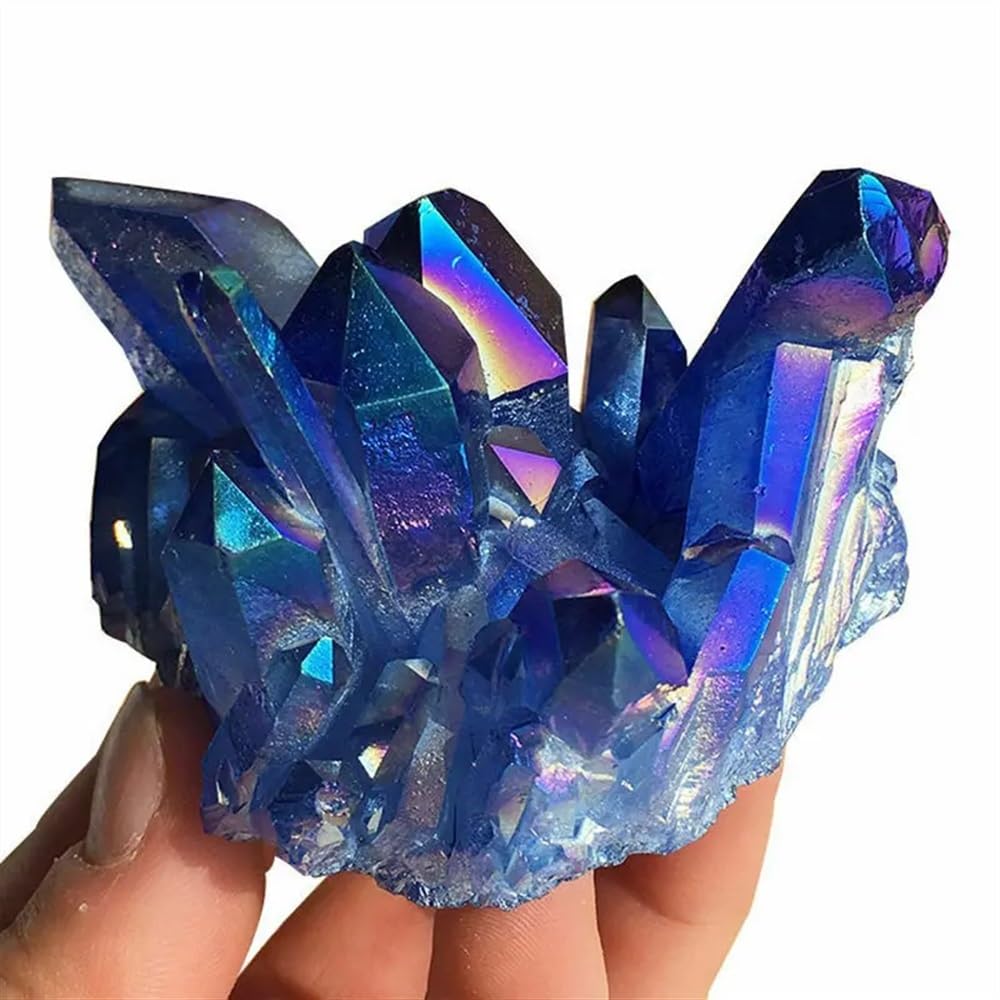 HGETJOHXEM Beautiful Aura Blue Cluster Crystal (Size : 200-300g)