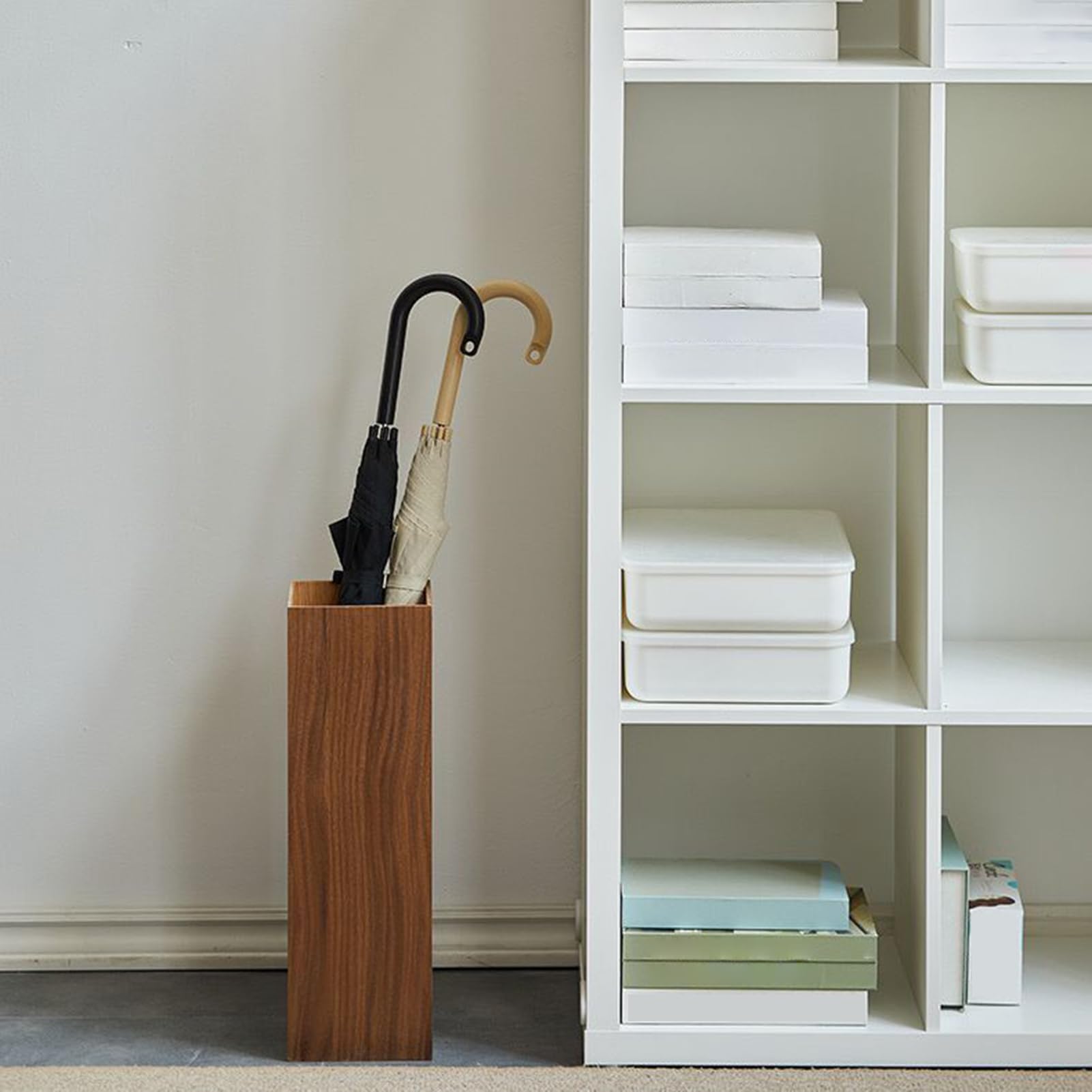 Rangement pour Parapluies Râtelier À Parapluies En Bois