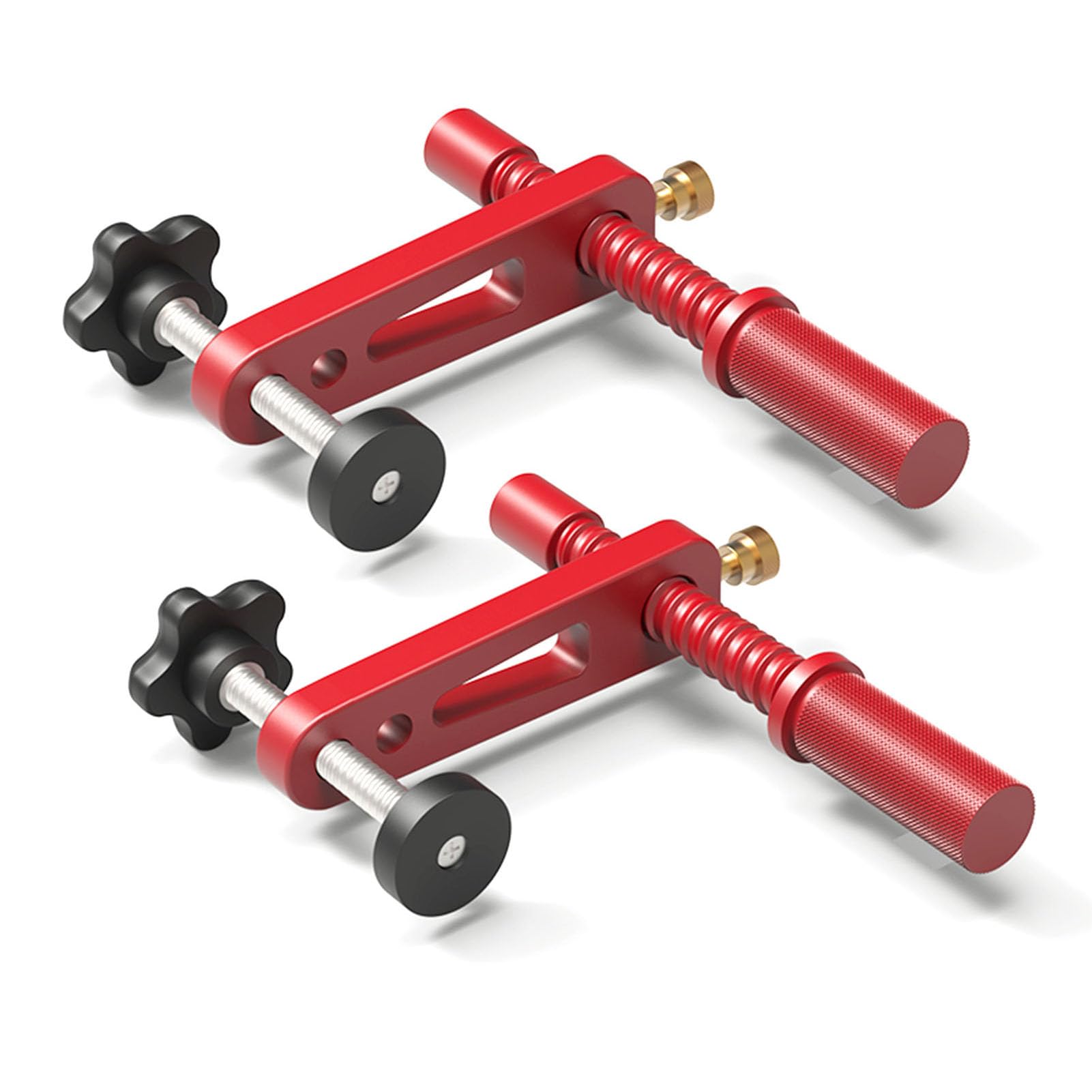 Sxhlseller Ensemble de Pinces pour Chien D'établi 20 Mm, Pince de Maintien pour le Travail du Bois en Alliage D'aluminium pour Table MFT, Gabarit de Pression Réglable avec Broches de