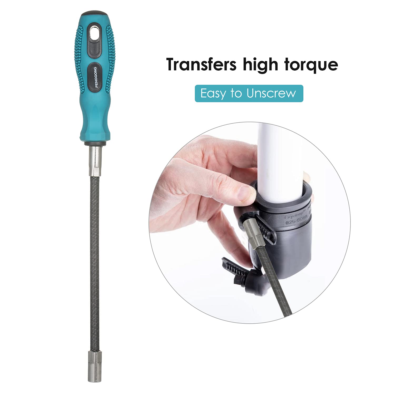 Flexible Hose Clamp Driver - 7mm Metric Nut Driver With
