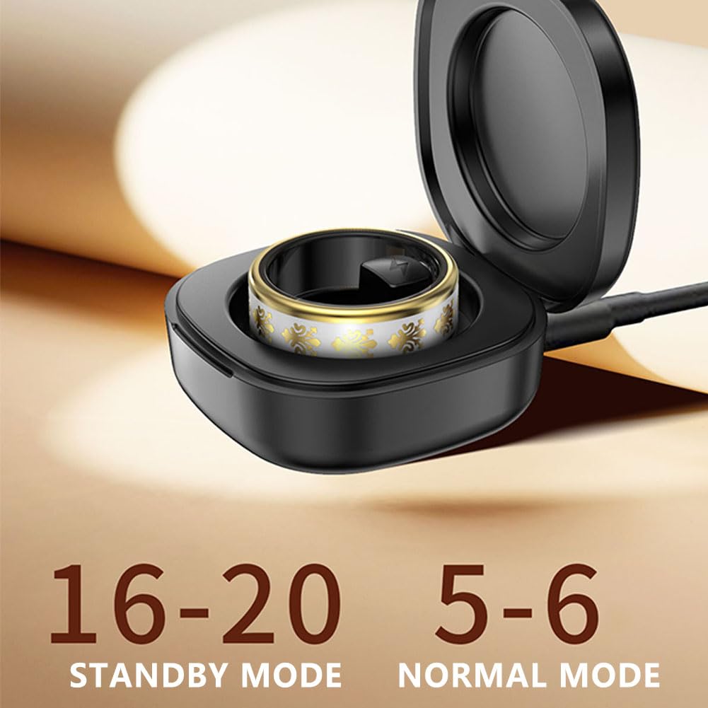 Anello Smart, Smart Ring Donna Anello Intelligente Smart Ring Misura Pressione Sanguigna Anello Intelligente Uomo Bluegrey 11#