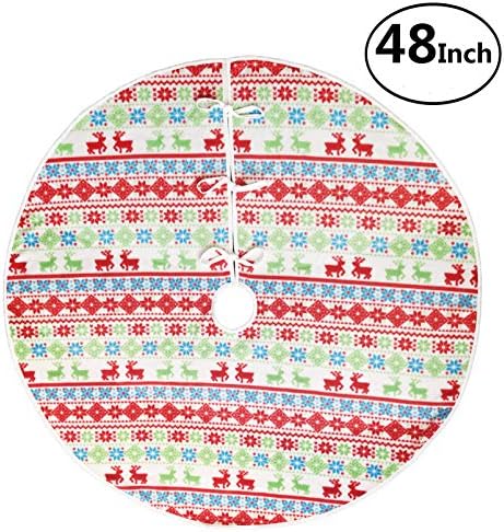 AISENO 48 Inch Christmas Tree Plush Skirt Decoration for Merry Christmas Party Christmas Decoration
